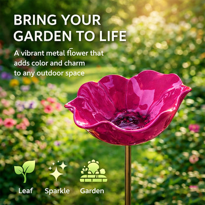 Ziptred™ - Colorful Metal Flower Stake for Birds, Bees & Butterflies