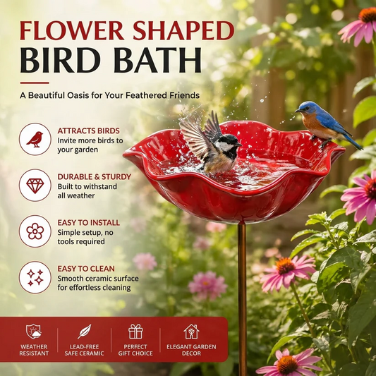 Ziptred™ - Colorful Metal Flower Stake for Birds, Bees & Butterflies