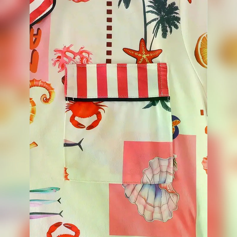 Women's Cartoon Print 2-Piece Pajama Set