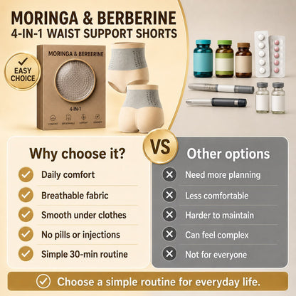 Ziptred™ Moringa & Berberine Tummy Control Shaping Shorts