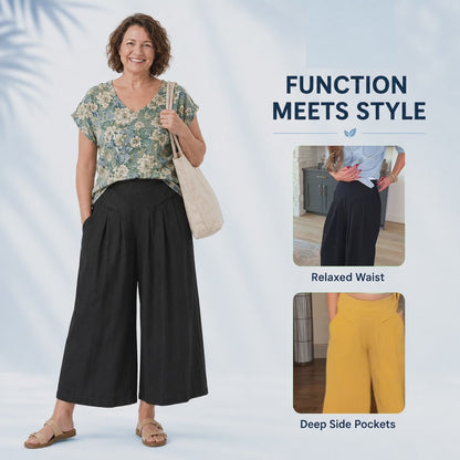 Flattering Soft Linen Palazzo Pants
