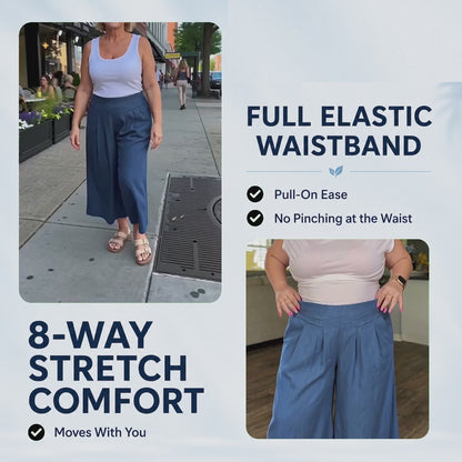 Flattering Soft Linen Palazzo Pants