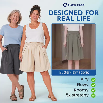 Ziptred™  FlowEase Cooling Stretch Knee-Length Shorts for Women