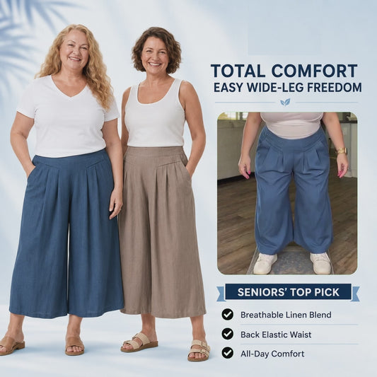 Flattering Soft Linen Palazzo Pants