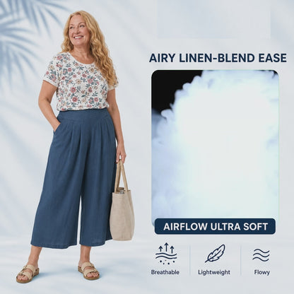 Flattering Soft Linen Palazzo Pants