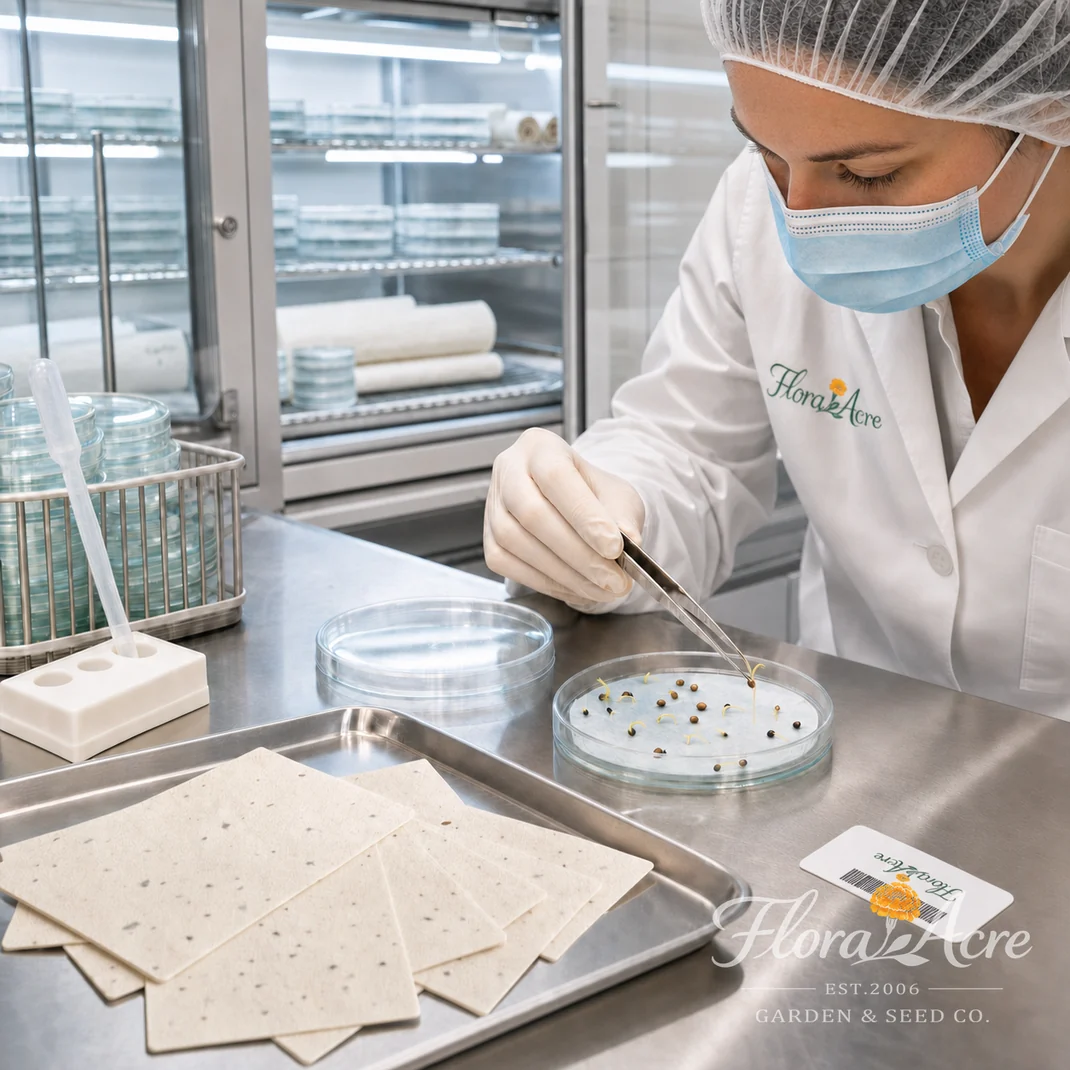 Flora Acre seed paper laboratory testing
