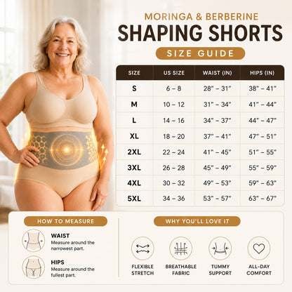 Ziptred™ Moringa & Berberine Tummy Control Shaping Shorts